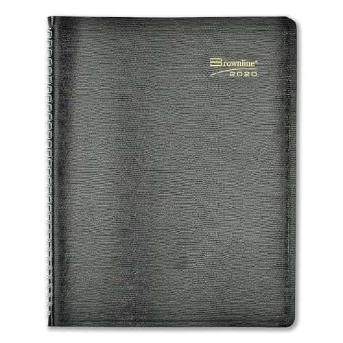 Brownline 2024 Essential Weekly Planner, Appointment Book, 12 Months, January to December, Twin-Wire Binding, 11" x 8.5", Black (CB950.BLK-24)