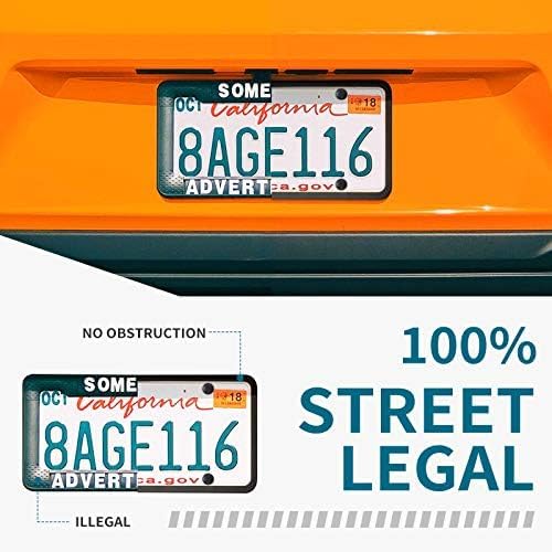 Aujen Silicone License Plate Frames, 1 Pack Universal US Car Black License Plate Bracket Holder/Cover.Rust-Proof, Rattle-Proof, Weather-Proof