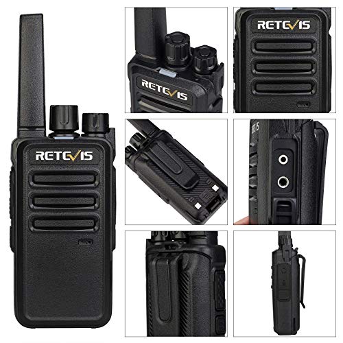 Retevis RT68 Two-Way Radios Long Range, Walkie Talkies for Adults, 2 Way Radio with Earpiece, Walkie Talkie Rechargeable with Charging Base, for Manufacturing Restaurant Business School(10 Pack)