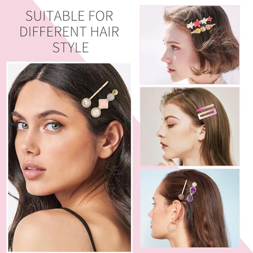 Unaone Hair Accessories Set - Elastic Hair Ties, Hair Clips, Cotton Ponytail Holders and Fashion Barrettes for Girls and Women (Pack of 25)