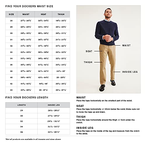 Dockers Men's Classic Fit Signature Khaki Lux Cotton Stretch Pants-Pleated (Regular and Big & Tall), Charcoal Heather, 36W x 36L