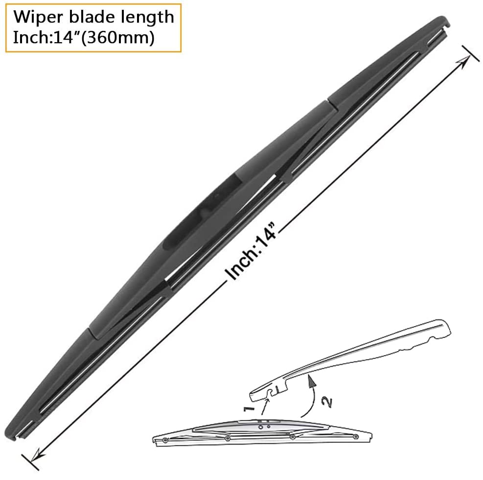 AUTOBOO Replacement for Honda Pilot Rear and Front Windshield Wiper Blade 2016-2020 2021 2022,3 Pieces 26"+24"+14 inch…