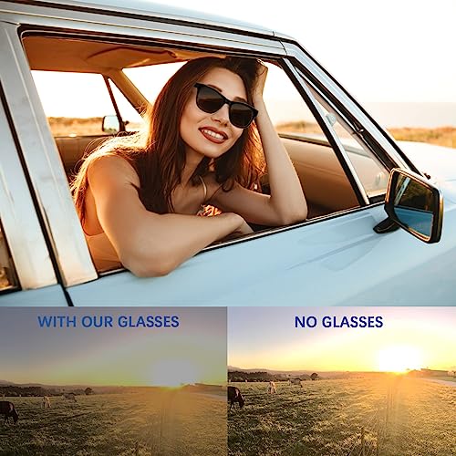 STASTEND 4 Pack Bifocal Reading Sunglasses for Women Men,UV400 Sun Readers Glasses (2 Black 2 DM, 1.00, multiplier_x)