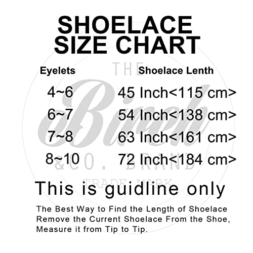 Birch 1/5" Thick Tough and Heavy Duty Round Boot Laces for Boots and Hiking Shoes. (45"(115cm)-S, Black/Brown)
