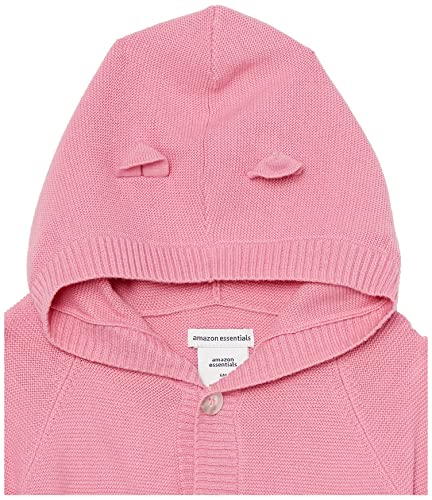 Amazon Essentials Unisex Babies' Hooded Sweater, Pack of 2, Dusty Rose/Light Pink, 24 Months
