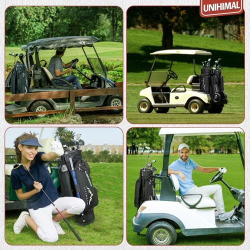 UNIHIMAL 14-Way Golf Cart Bag Pro with Full Length Divider Top, Golf Bag for Men with Handles and Rain Cover