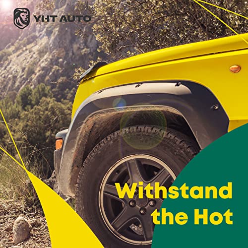 YHTAUTO OE Factory Style Fender Flares w/Hardware Kit Replacement for Dodge Ram 1500 2009-2018, Ram 1500 Classic 2019-2022, Matte Black Wheel Flare Cover Protector, Set of 4, Front & Rear