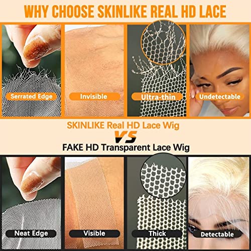 BEEOS 6x6 HD Lace Closure Only, 613 Blonde Color 0.10mm Ultra-thin Invisible Swiss Lace Closure Pre Plucked Natural Hairline Straight Human Hair Closure 20 Inch