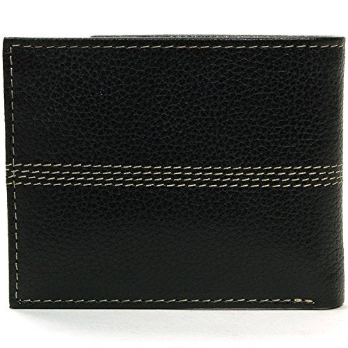 Timberland mens Sportz Quad Leather Passcase Wallet, Black (Quad Stitch), One Size