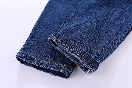 Mud Kingdom Baby Boys Cute Denim Overalls Adjustable Straps Blue 12-18 Months
