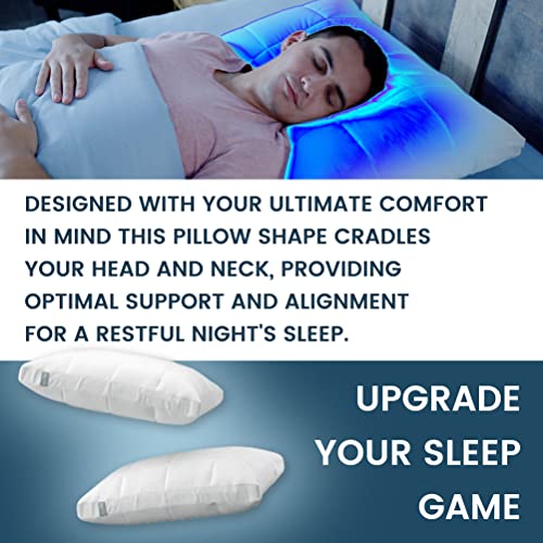 Nuzzle Bed Pillow for Sleeping - Ultra Soft Cooling Pillow with 2 Adjustable Inner Layers for Comforting Support, Washable Luxury Queen Size Pillows - Perfect for Side, Back, and Stomach Sleepers