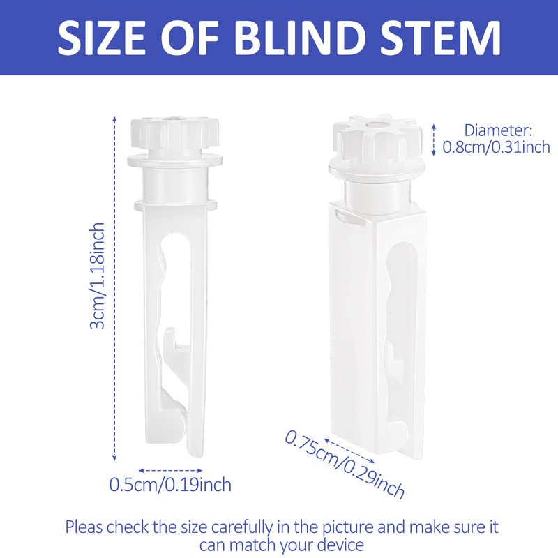 Vertical Blind Replacement Parts Repair Tabs White Stems for Window Carrier Vertical Blinds Curtain Accessories(12 Pieces)
