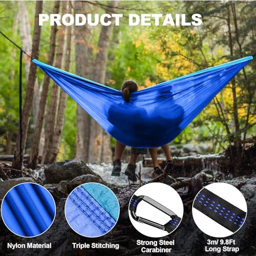 PHYSEN Camping Hammock - Hammock - Camping Gear - 2 Person Hammock - Backpacking Tree Hammock - Double Hammock Camping - Hiking Gear - Portable Hammock for Camping - Travel Hammock - Outdoor