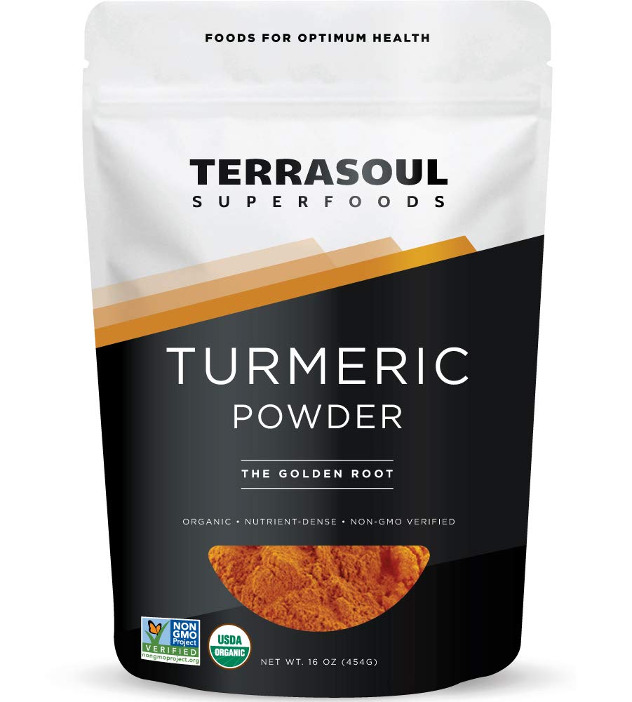 Terrasoul Superfoods Organic Turmeric Powder, 16 Oz : Curcumin - Lab Tested for Purity - Premium Quality - Great for Inflammation
