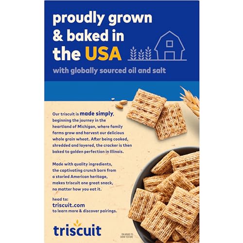 Triscuit Minis Original Whole Grain Wheat Crackers, Vegan Snacks, Bulk Snack Crackers, 6 - 8 oz Boxes