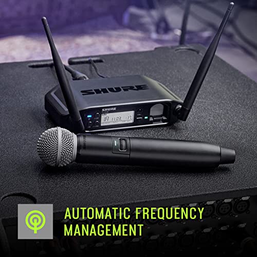 Shure GLXD2+/B58 Handheld Transmitter with BETA 58A Vocal Mic Capsule - for use with GLX-D+ Dual Band Digital Wireless Microphone Systems, Receiver Sold Separately (GLXD2+/B58=-Z3)