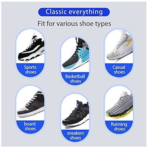 ZHENTOR 3 Pair Oval Shoe Laces,Shoelaces for Sneakers, Half Round 1/4" Athletic Shoelace for Sport/Running Shoes Boot Strings (white(3 pairs), 31"(80cm))