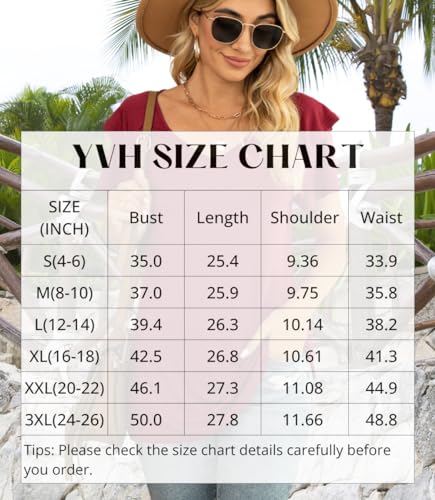 YVH Womens Tops, Short Sleeve Ruffle V Neck Semi Casual Shirts for Women Soft Comfy Loose Fit Blouse, Polka Dot Black, 3XL