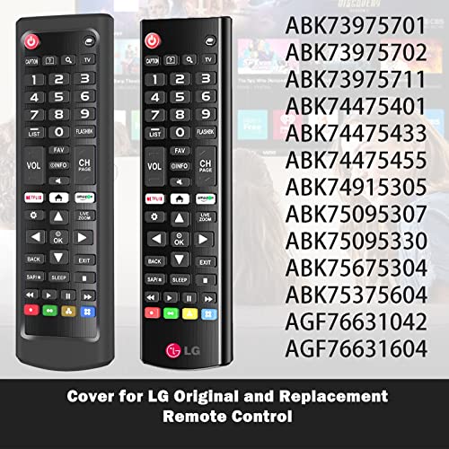 Case for LG TV Remotes, Cover for LG Smart TV Remote Control AKB75095307 AKB75375604 AKB74915305 Original, Replacement Silicone Skin Sleeve Glow in The Dark Black