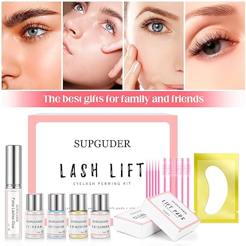 2024 4in1 Lash Lift and Brow Lamination Kit with Long-Lasting Black Color For 6-8 Weeks, Eyelash & Eyebrow Perm Diy Professional Kit,Easy to Use at Home & Salon