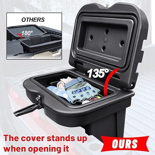 StarknightMT Waterproof UTV Bed Box 6GAL Compatible with Polaris Ranger 1000 900 570 500/Ranger XP/General 1000 2016-2023 Ranger 1000 Accessories UTV Tool Box