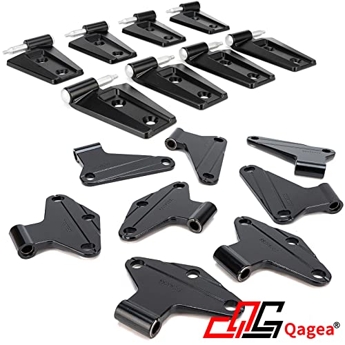 Door Hinge Kit 8Pcs Fit for 2007-2018 Jeep Wrangler JK Black Steel