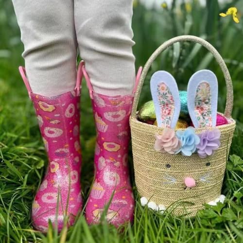 EUXTERPA Toddler-Kids Waterproof Light Up Rain Boots with Handles for Boys Little Kid size 11 Spaceship