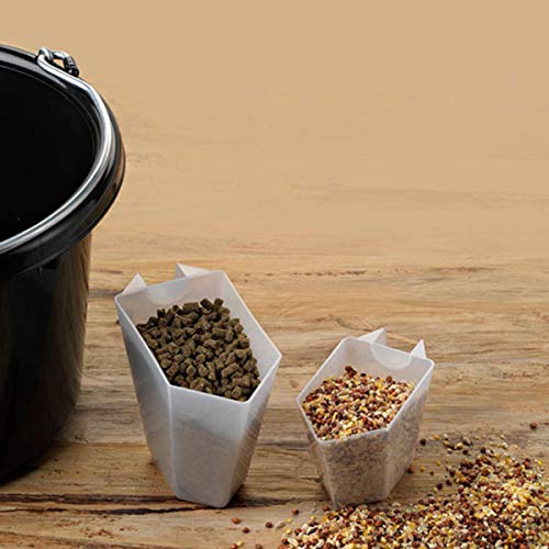 Plastic Measuring Scoop, 4 Tablespoon (60 cc | 1/4 Cup | 2 oz. | 60 mL) Long Handle Spoons for Powders, Granules, Coffee, Pet Food, Baking Supplies, Protein and Other Dry Goods, BPA Free (Set of 100)