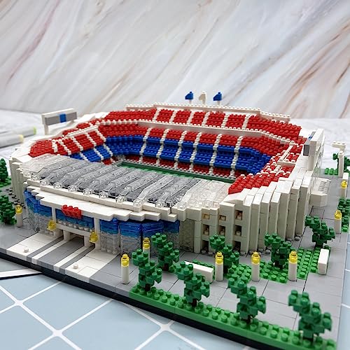 Barcelona Soccer Stadium Micro Blocks Building Sets, Micro Mini Bricks Architecture Building Block Sets for Adults, Football Field Building Blocks Gift for Girls and Boys Aged 14 and Up