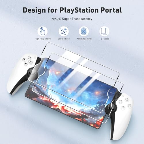 Foluck 3 in 1 Accessoris Set Compatible with Playstation Portal, EVA Carrying Case for PS5 Portal, Soft Silicone Protective Cover, 2 Pack Screen Protector, Ps Portal Accessories