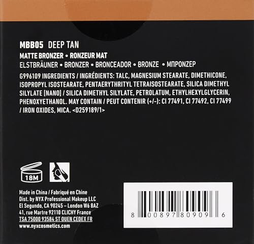 NYX PROFESSIONAL MAKEUP Matte Bronzer, Light