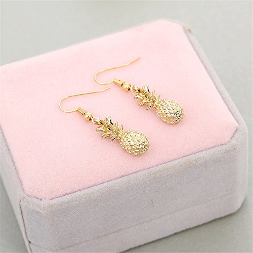 CHUYUN Fashion Pineapple Dangle Earrings for Women Bohemian Wedding Cute Glass Crystal Statement Drop Earrings
