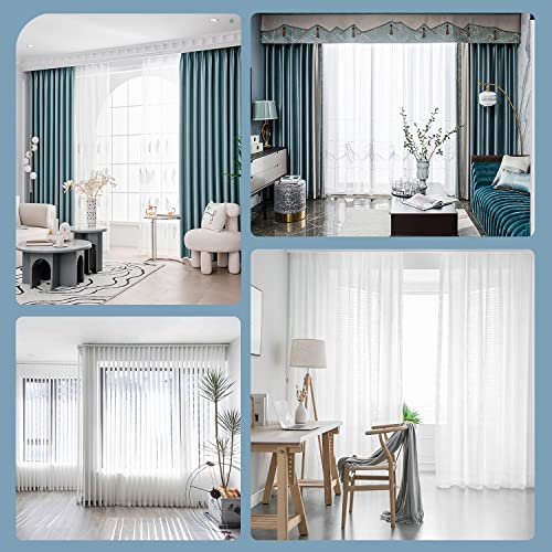 MERJULAN Aluminium alloy Ceiling Track for Curtains, Room Divider, Ceiling Curtain Track, Room Divider Curtain Rod, Numerous Hooks with End Hook, Easy Install, for Spaces (3ft - 6ft, Silver)