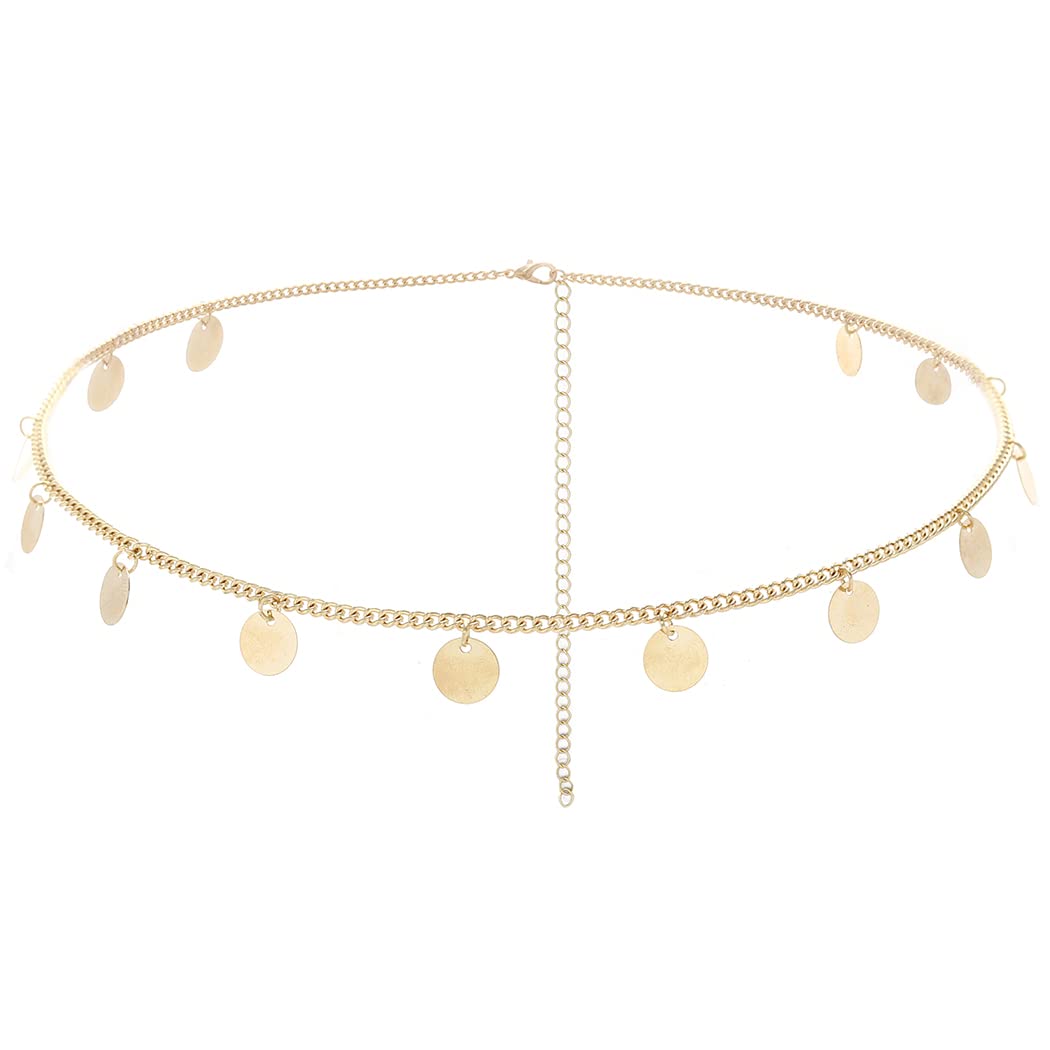 A&c Boho Coin Hair Chain Gold Tassel Pendant Headchain Egyptian Headpiece Festival Wedding Prom Party Opera Dinner Tea Parties for Women and Girls