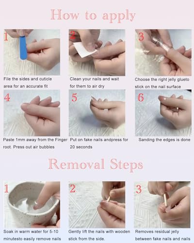 StarzeniYi French Tip Press on Nails, Almond Press on Nails Medium, Reusable Artificial Fake Nails, Full Cover False Nails for Women(Black)
