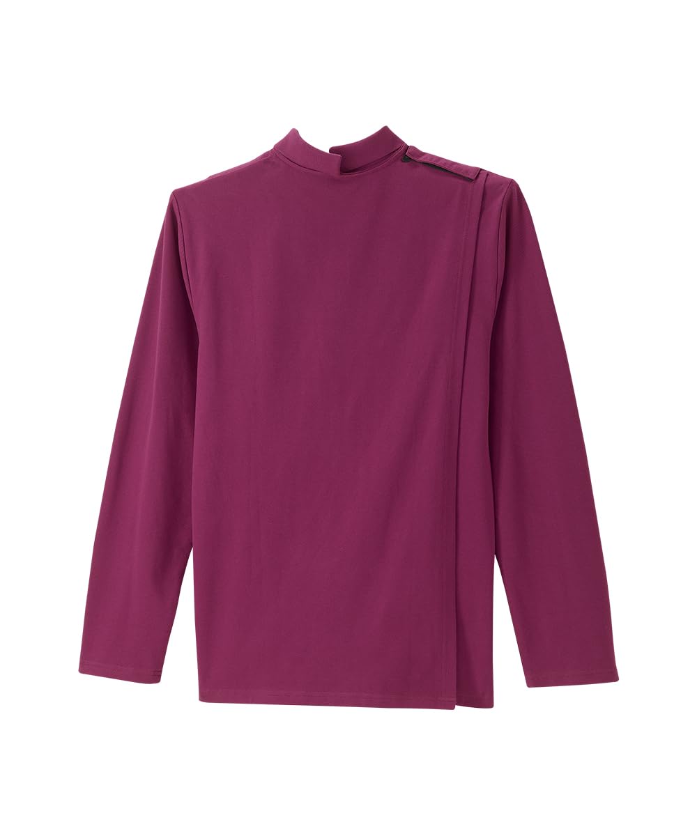 Silverts Men's Adaptive Open Back Polo Shirt with Long Sleeves - Cranberry SMA