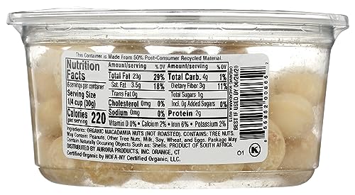 AURORA PRODUCTS Organic Raw Macadamia Nuts, 6 OZ