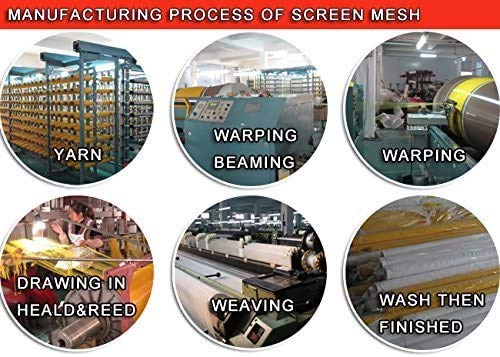 3 Yards 1.27 Meters Silk Screen Printing Fabric Mesh Screen Printing Mesh Wide High Tension Mesh Making Ink Supplies 110 Mesh(43T)