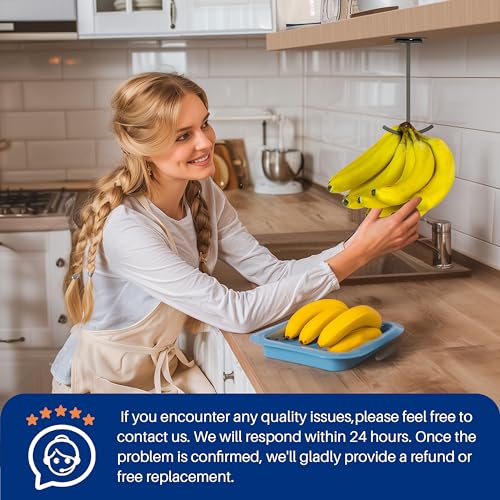 Josmimic Black Kitchen Hook for Hanging Banana undercounter