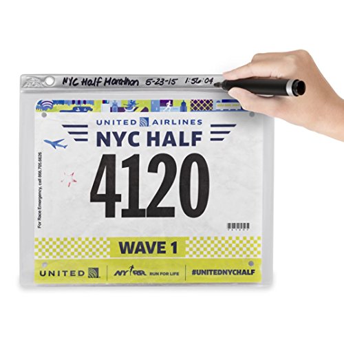 Bibfolio Race Bib Display Vinyl Protector Sheets | Designed by Gone For a Run | 1 Pack (12 Vinyl Sheets/Pack) - 12 Sheets