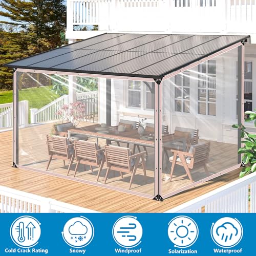 Clear Tarps Heavy Duty Waterproof 7x12,Clear Plastic Tarp with Grommets,Transparent PVC Vinyl Tarpaulin for Outdoor,Plant,Garden,Chicken Coop,Patio,Cat Litter