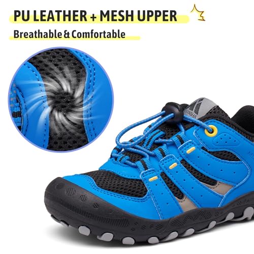 Mishansha Kids Hiking Boots Toddler Girls Boys Hiking Shoes Water-Resistant Anti-Collision Non-Slip Athletic Outdoor Trekking Boots
