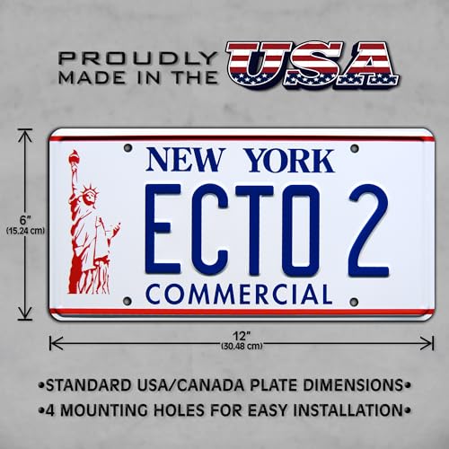 Ghostbusters 2 | ECTO 2 | Metal Stamped License Plate