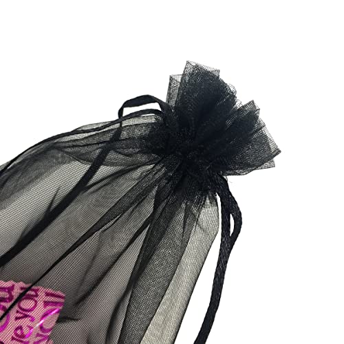 ANSLEY SHOP 50PCS 12x16 Inches Organza Gift Bags with Drawstring Gift Packaging Big Bags (Navy Blue)
