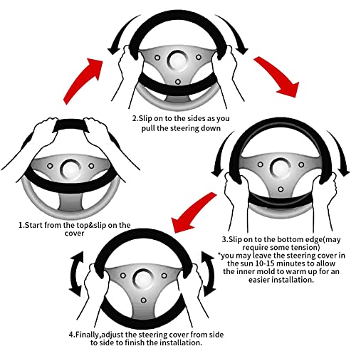 Magic Skull Magical Star Moon Steering Wheel Cover for Women Men Girls Car Accessories Decor Anti-Slip Neoprene Auto Steering Wheel Covers Protector Universal 15 Inch