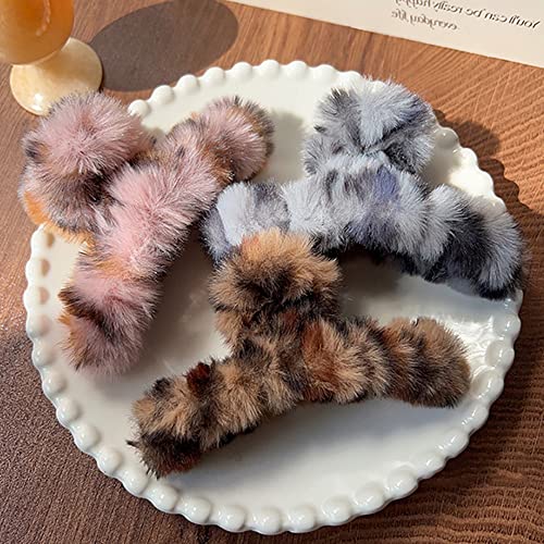 SEVEN LUCKY LIGHT Bow Claw Clip 4 Pcs Hair Bows for Women Satin Silk Fabric Large Claw Clips for Thick Hair