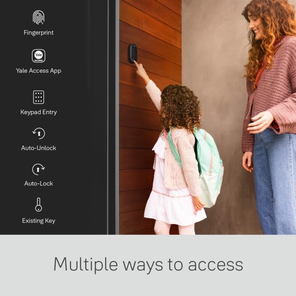 Yale Approach™ Lock with Wi-Fi + Keypad Touch - Keyless Entry Touchscreen deadbolt, Smart Bluetooth keypad - Black Suede
