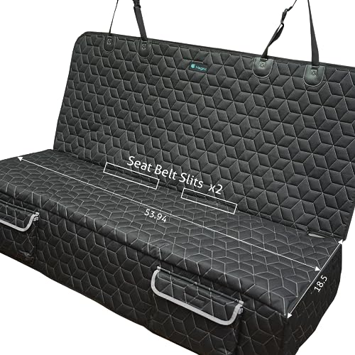 Meginc Back Seat Pet Cover for Dogs for SUV, Waterproof Backseat Cover for Dogs in Car Heavy Durable Car Seat Covers for Dogs with Side Flap, Non Slip Dog Bench Seat Covers for SUV,Jeeps,RAV4,CR-V