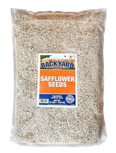 Backyard Seeds Safflower Bird Seed for Cardinals (10 Pounds)