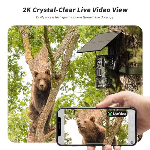 SEHMUA 4G LTE Cellular Trail Cameras 3rd Gen with Live Streaming, Game Camera Built-in SIM Card with Motion Activated 0.2s Trigger Time Solar Trail Camera IP66 Waterproof